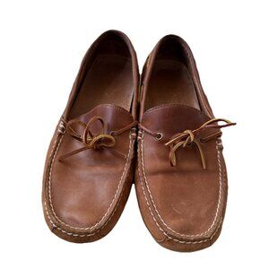 Polo Ralph Lauren Men's 11 D Brown Leather Wyndings Slip On Shoes Mocs READ DESC